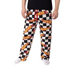 Hot Wheels Mens Checkerboard Logo Lounge Pants / Multicolored
